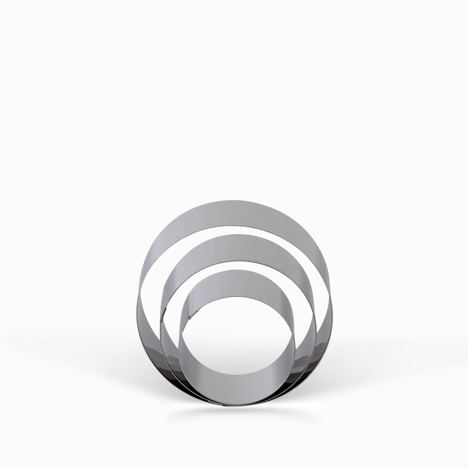 LifeStyle - Set de 3 aros de acero inox para emplatar de 10, 9, 8 cm de  diámetro y 4,5 de alto especial para cocina y reposterí