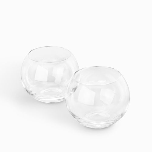 Vasos esfera clear setx2