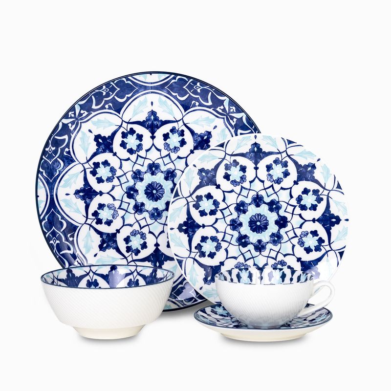 Tazon-flor-indigo-14-cm-set-x-4