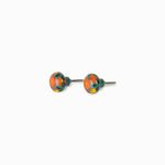 Pomo-madera-flor-naranja-set-x-2