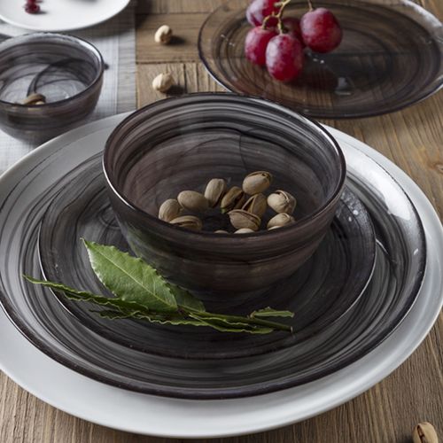 Tazon sopa strata gris set x 4