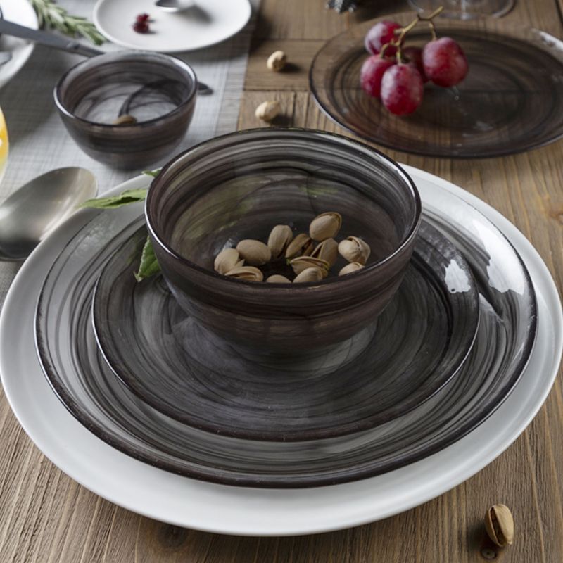 Plato-strata-gris-21-cm-set-x-4