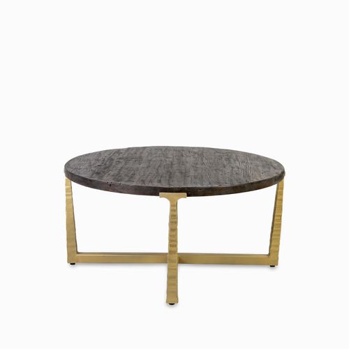 Mesa centro vincenzo brass 45x91cm