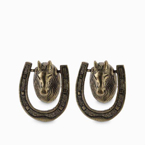 Pomo caballo aluminio set x 2