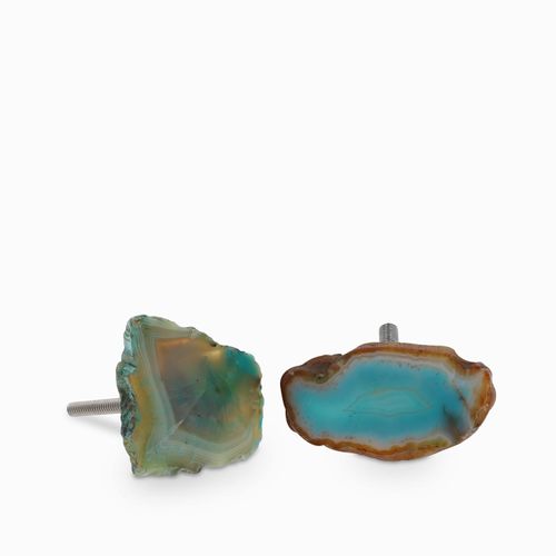 Pomo agata verde set x 2