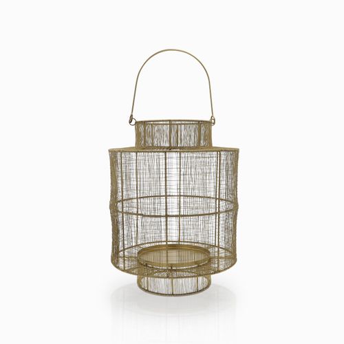 Farol malla dorado 34x46.5cm
