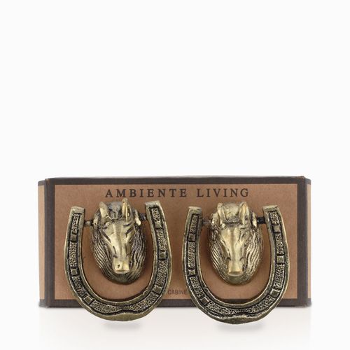 Pomo caballo aluminio set x 2