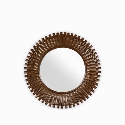 Espejo redondo lineas copper 74x4cm