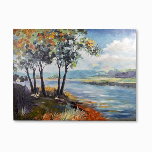 Cuadro paisaje arboles 90x120x3