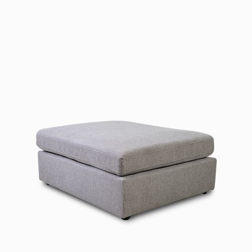 Seccional boho gris puff 42x82x100