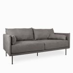 Sofa-elementary-gris-87x203x88