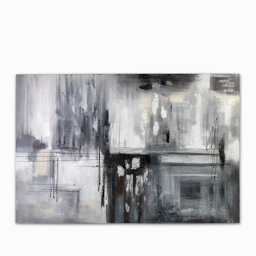 Cuadro lienzo cubos grises 80x120x3