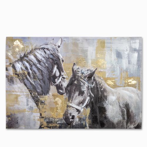 Cuadro pareja de caballos 80x120x3