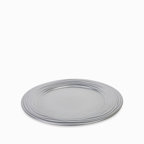 Plato bade dahlia plateado