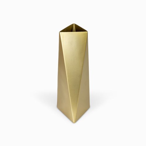 Florero origami dorado