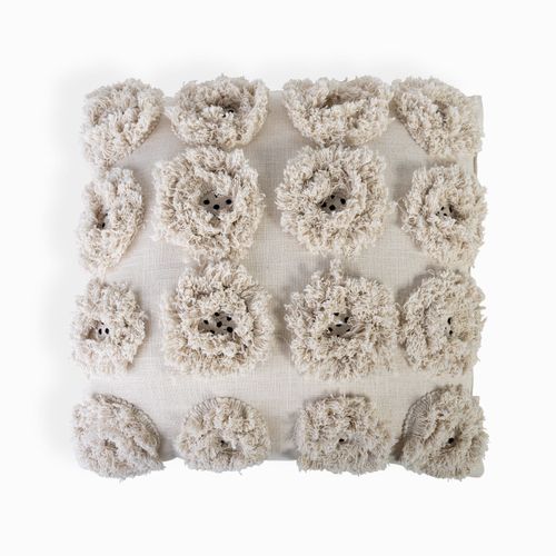 Cojín nudos beige 45x45cm