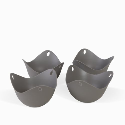 Molde para huevos pochados gris setx4