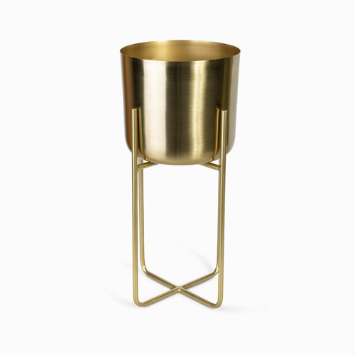 Matera dorada en stand 20.5x45cm