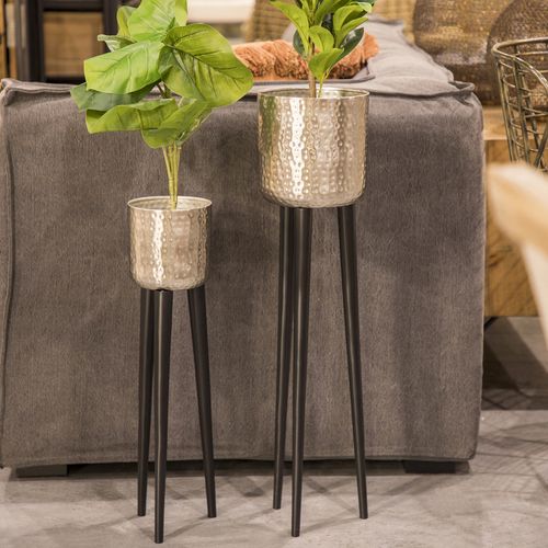 Matera plateada en stand 86cm