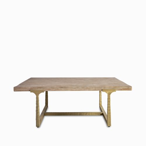 Mesa de centro t brace dorada 45x130x90