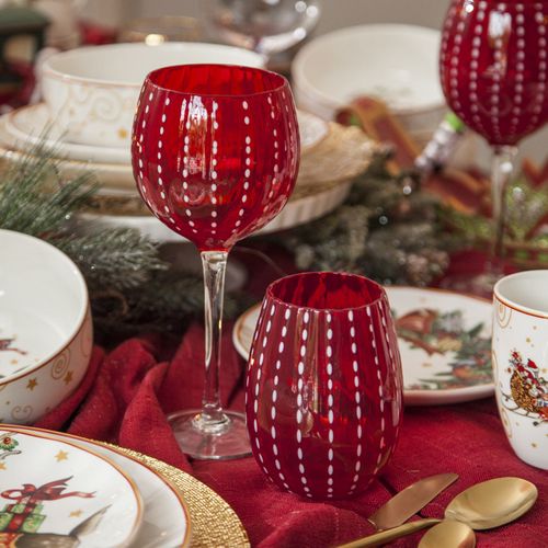 Vaso perle rojo 530ml setx2