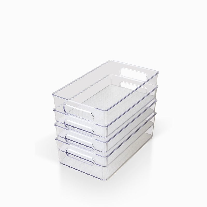 Ounissouiy Caja organizadora gruesa y duradera para almacenamiento de cocina,  organizador de cocina, organizador de armario, cajas organizadoras,  Almacenamiento y organización del hogar gris blanco