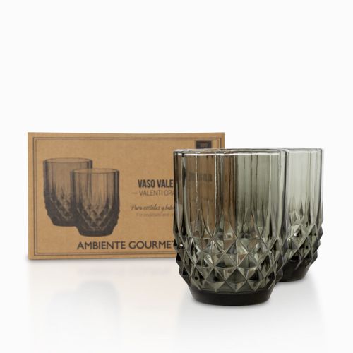 Vaso valenti gris 330ml setx2