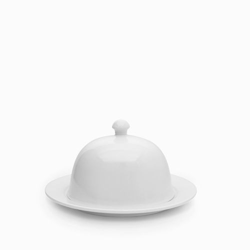 Quesera redonda porcelana