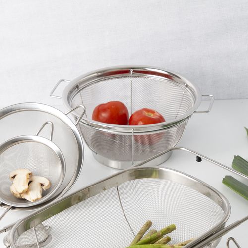 Colador canasta en acero inox 25 cm