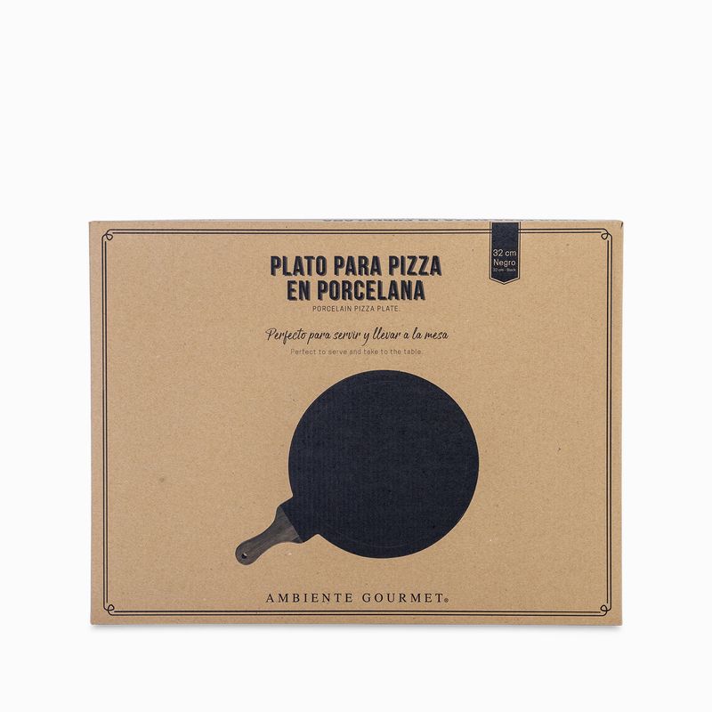 Plato Para Pizza De 32 cm Negro Friends Time Luminarc