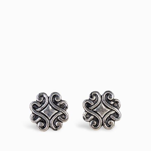 Pomo metal grabado plata setx2