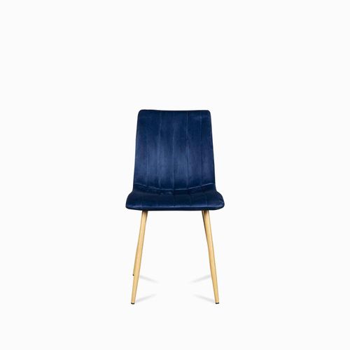 Silla comedor ellis azul oscuro velvet