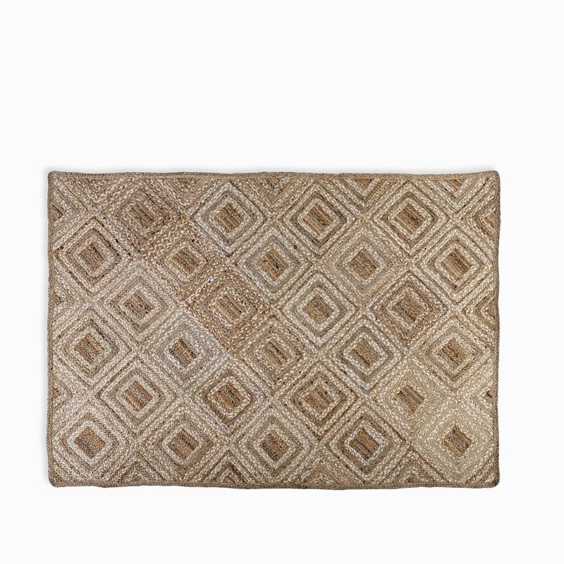 Tapete-Yute-rombos-natural-140x200cm