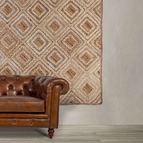 Tapete Yute rombos natural 140x200cm