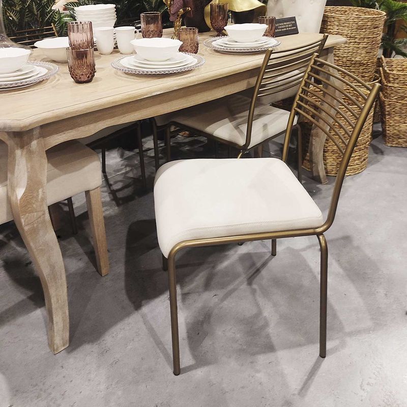 Silla-Lineas-Doradas-en-lino-beige