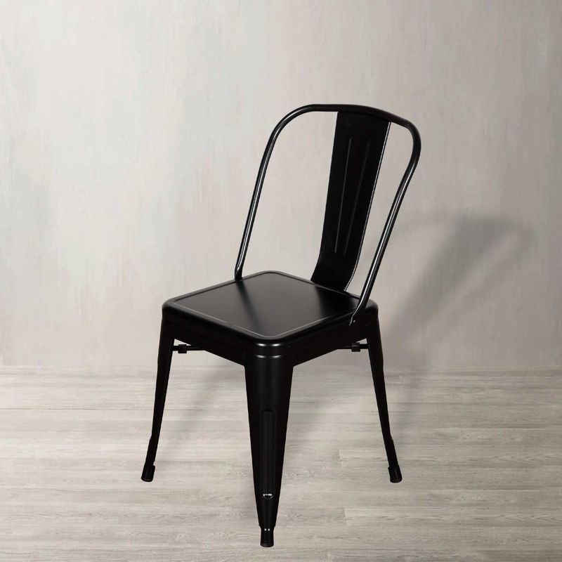 Silla-de-comedor-Industrial-simple-negra