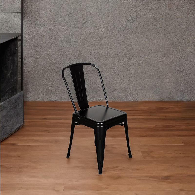 Silla-de-comedor-Industrial-simple-negra