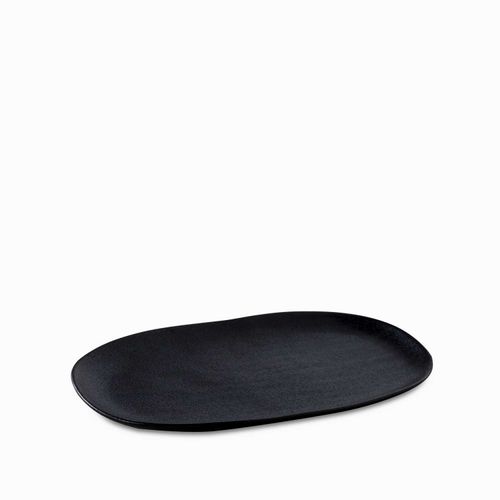 Bandeja oval negro mate 30cm
