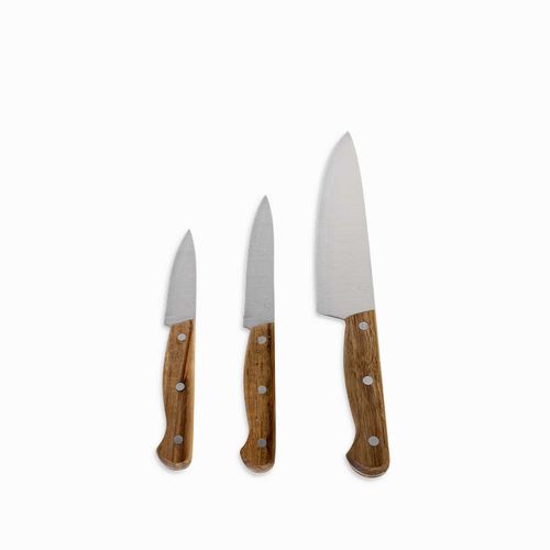 Cuchillos mango en madera setx3