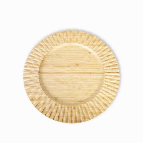 Plato base en bambu lineas 32cm