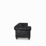 Sofa-Cuero-3-puestos-capitoneado-negro