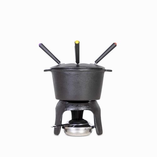 Fondue negro en hierro fundido