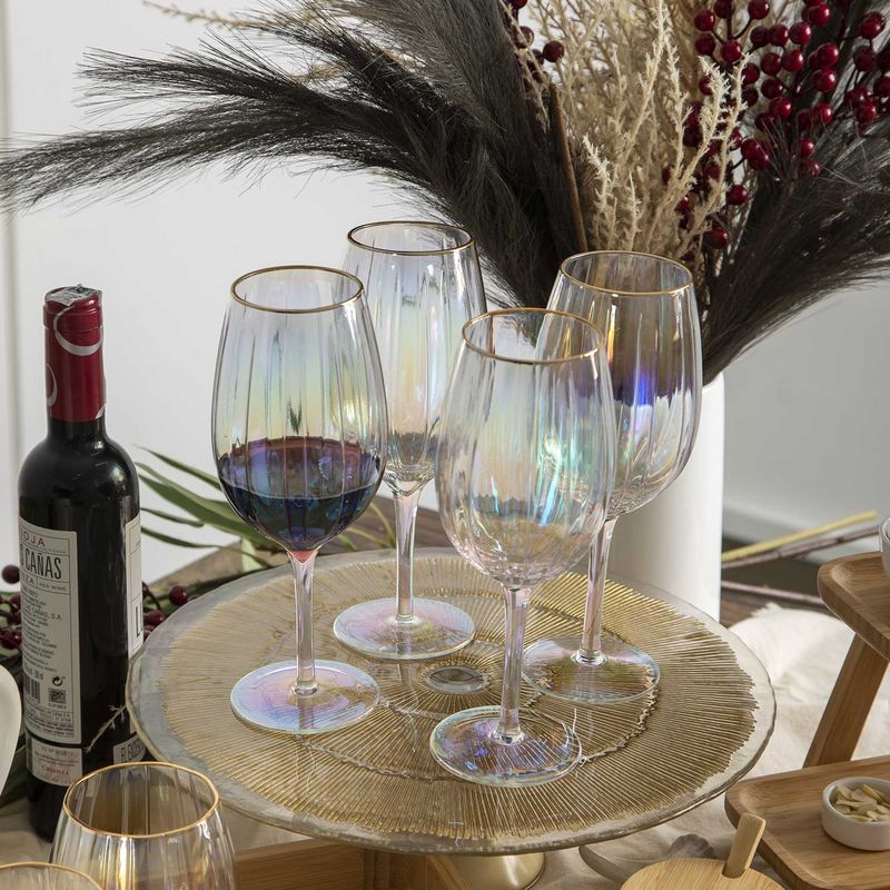 Handy Housewares Juego de rotuladores de copa de vino borrable, color  dorado y plateado, escribe en vidrio, ideal para bodas, banquetes y  fiestas