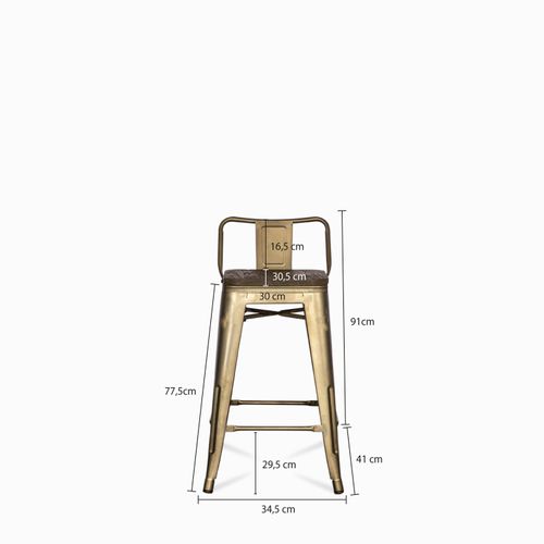 Silla counter Industrial madera Gun