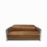 Sofa-de-cuero-y-metal-3-puestos-Vintage-miel