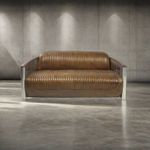 Sofa-de-cuero-y-metal-3-puestos-Vintage-miel