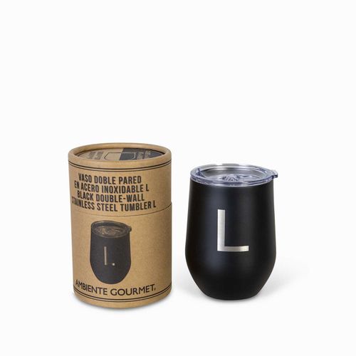 Vaso doble pared en acero inox l