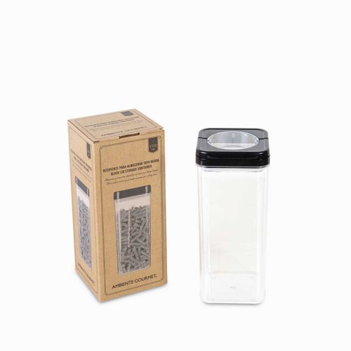 Recipiente para almacenar tapa negra 1700ml