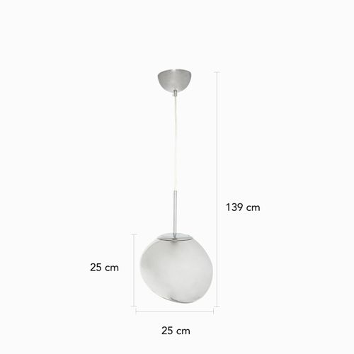 Lámpara de Techo Pequeña Acrílico Plateado