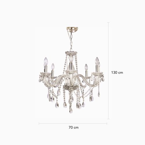 Lámpara Candelabro Cristal